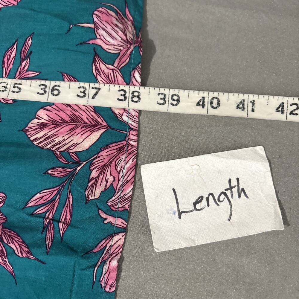 Abel The Label Drop Waist Skirt Size Large Teal Pink Floral Maxi Resort Summer - Picture 12 of 13